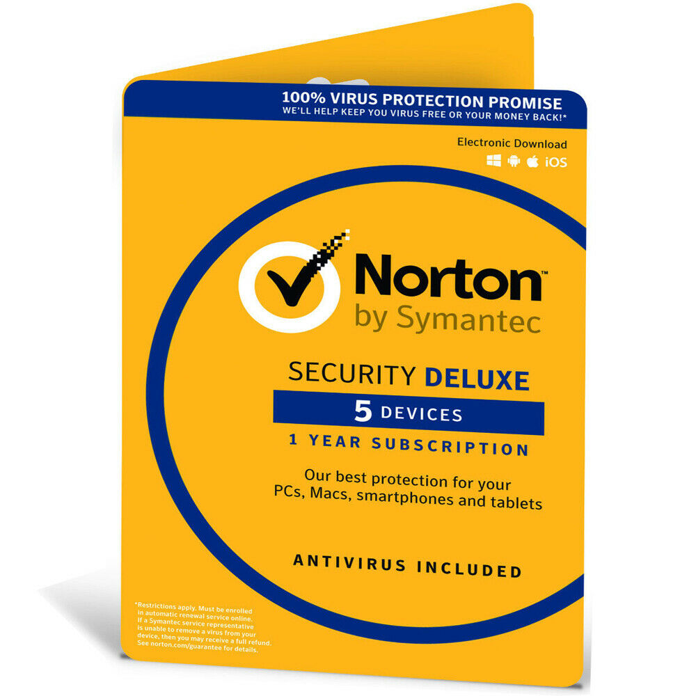 Norton Security Deluxe 5 Devices 1 Year Subscription